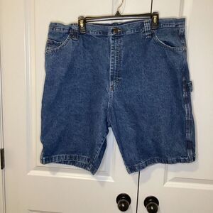 Mens Wrangler Carpenter Jean Shorts 42 Blue denim